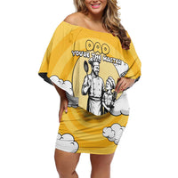 Chef Fathers Day Off Shoulder Short Dress Dad You're The Master Chef In My Heart
