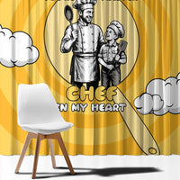 Chef Fathers Day Window Curtain Dad You're The Master Chef In My Heart
