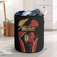 Belgium Football Laundry Basket Bold National Colors With Lion Crest