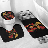 Belgium Football Bathroom Set Bold National Colors With Lion Crest