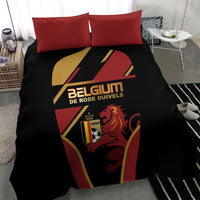 Belgium Football Bedding Set Bold National Colors With Lion Crest