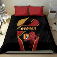 Belgium Football Bedding Set Bold National Colors With Lion Crest