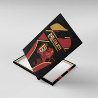 Belgium Football Canvas Wall Art Bold National Colors With Lion Crest