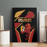 Belgium Football Canvas Wall Art Bold National Colors With Lion Crest