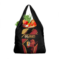 Belgium Football Grocery Bag Bold National Colors With Lion Crest