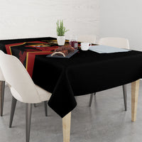 Belgium Football Tablecloth Bold National Colors With Lion Crest