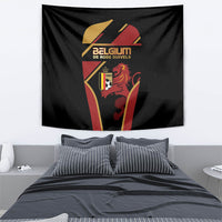 Belgium Football Tapestry Bold National Colors With Lion Crest