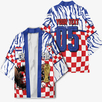 Custom Croatia Football Kimono Marten In Hole With Checkered Patterns