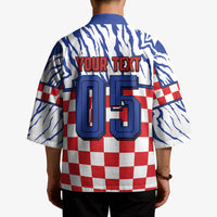 Custom Croatia Football Kimono Marten In Hole With Checkered Patterns