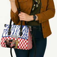 Croatia Football Leather Bag Marten In Hole With Checkered Patterns
