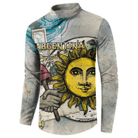 Argentina Button Sweatshirt Sol De Mayo Retro Style - Wonder Print Shop