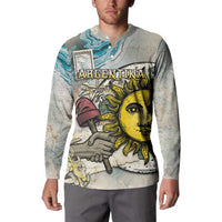Argentina Button Sweatshirt Sol De Mayo Retro Style - Wonder Print Shop