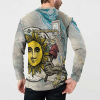 Argentina Button Sweatshirt Sol De Mayo Retro Style - Wonder Print Shop