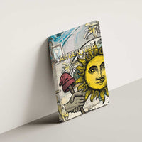 Argentina Canvas Wall Art Sol De Mayo Retro Style - Wonder Print Shop