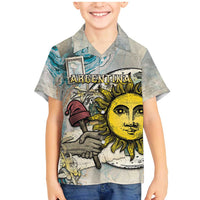 Argentina Family Matching Mermaid Dress and Hawaiian Shirt Sol De Mayo Retro Style - Wonder Print Shop