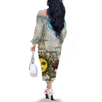 Argentina Family Matching Off The Shoulder Long Sleeve Dress and Hawaiian Shirt Sol De Mayo Retro Style - Wonder Print Shop