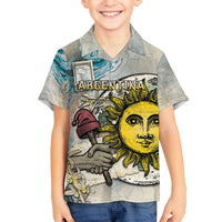 Argentina Family Matching Off The Shoulder Long Sleeve Dress and Hawaiian Shirt Sol De Mayo Retro Style - Wonder Print Shop