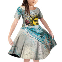 Argentina Family Matching Off Shoulder Short Dress and Hawaiian Shirt Sol De Mayo Retro Style - Wonder Print Shop