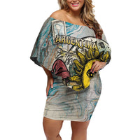 Argentina Family Matching Off Shoulder Short Dress and Hawaiian Shirt Sol De Mayo Retro Style - Wonder Print Shop