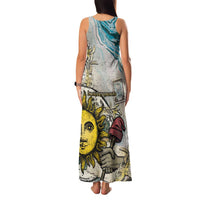 Argentina Family Matching Tank Maxi Dress and Hawaiian Shirt Sol De Mayo Retro Style - Wonder Print Shop