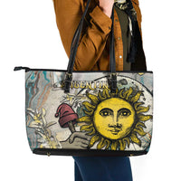 Argentina Leather Tote Bag Sol De Mayo Retro Style - Wonder Print Shop
