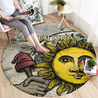 Argentina Round Carpet Sol De Mayo Retro Style - Wonder Print Shop