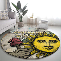 Argentina Round Carpet Sol De Mayo Retro Style - Wonder Print Shop