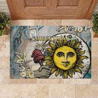 Argentina Rubber Doormat Sol De Mayo Retro Style - Wonder Print Shop
