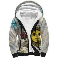 Argentina Sherpa Hoodie Sol De Mayo Retro Style - Wonder Print Shop