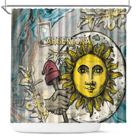 Argentina Shower Curtain Sol De Mayo Retro Style - Wonder Print Shop