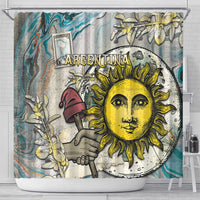 Argentina Shower Curtain Sol De Mayo Retro Style - Wonder Print Shop