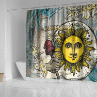 Argentina Shower Curtain Sol De Mayo Retro Style - Wonder Print Shop