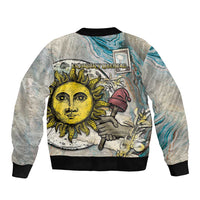 Argentina Sleeve Zip Bomber Jacket Sol De Mayo Retro Style - Wonder Print Shop
