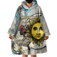 Argentina Wearable Blanket Hoodie Sol De Mayo Retro Style - Wonder Print Shop
