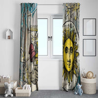 Argentina Window Curtain Sol De Mayo Retro Style - Wonder Print Shop