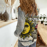 Argentina Women Casual Shirt Sol De Mayo Retro Style - Wonder Print Shop