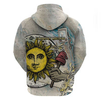 Argentina Zip Hoodie Sol De Mayo Retro Style - Wonder Print Shop