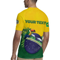 Personalized Brazil Rugby Jersey Toco Toucan Tropical Vibes - Wonder Print Shop