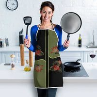 Western Yoke Apron Tropical Hibiscus Cowboy Style - Wonder Print Shop