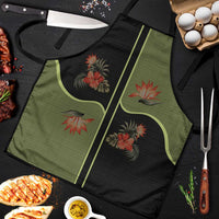 Western Yoke Apron Tropical Hibiscus Cowboy Style - Wonder Print Shop