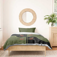 Western Yoke Bedding Set Tropical Hibiscus Cowboy Style - Wonder Print Shop