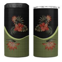 Western Yoke 4 in 1 Can Cooler Tumbler Tropical Hibiscus Cowboy Style - Wonder Print Shop