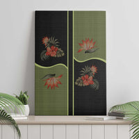 Western Yoke Canvas Wall Art Tropical Hibiscus Cowboy Style - Wonder Print Shop