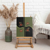 Western Yoke Canvas Wall Art Tropical Hibiscus Cowboy Style - Wonder Print Shop