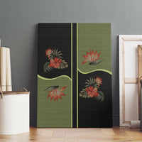 Western Yoke Canvas Wall Art Tropical Hibiscus Cowboy Style - Wonder Print Shop