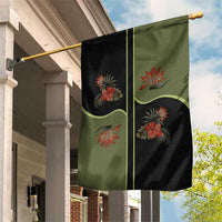 Western Yoke Garden Flag Tropical Hibiscus Cowboy Style - Wonder Print Shop