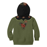 Western Yoke Kid Hoodie Tropical Hibiscus Cowboy Style - Wonder Print Shop
