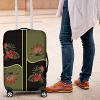 Western Yoke Luggage Cover Tropical Hibiscus Cowboy Style - Wonder Print Shop