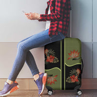 Western Yoke Luggage Cover Tropical Hibiscus Cowboy Style - Wonder Print Shop