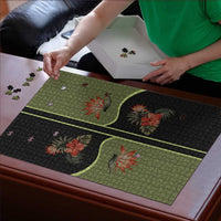 Western Yoke Puzzle Tropical Hibiscus Cowboy Style - Wonder Print Shop